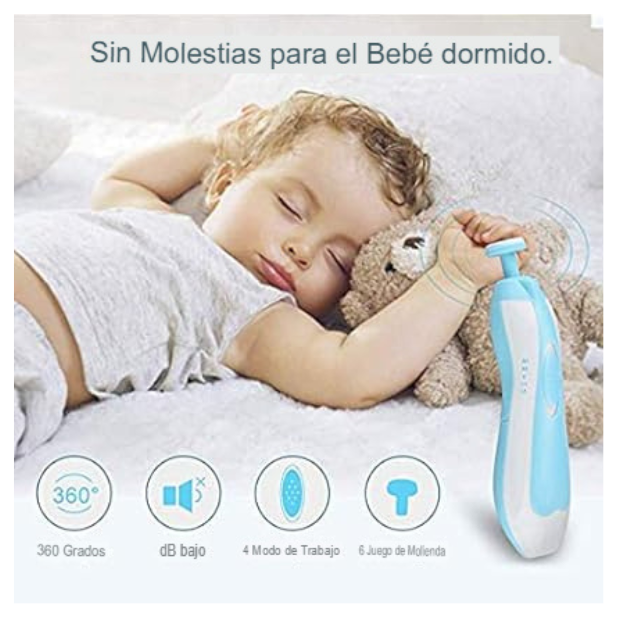 Corta Uñas para Bebés con Lima y Pulidor